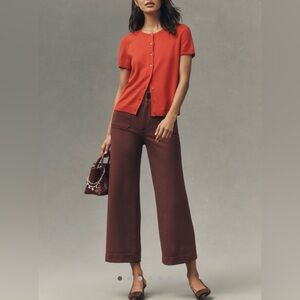 Anthropologie Maeve Colette High Waisted Wide Leg Trousers: Knit Edition NWT!